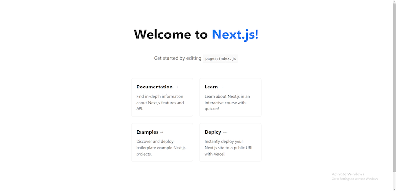 Default Next.js Project