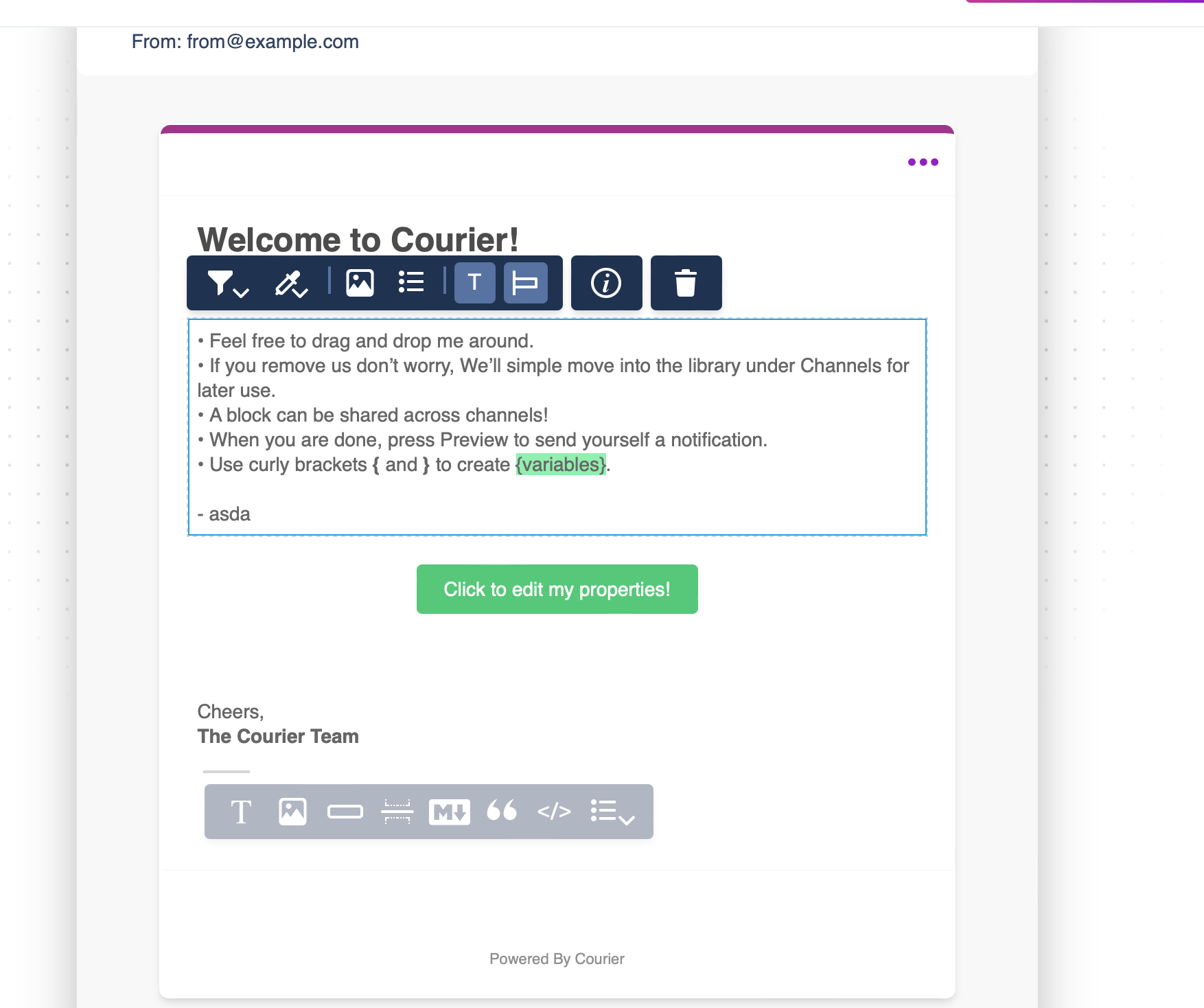 Customize Email Template