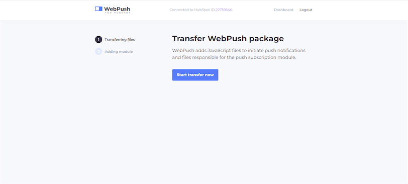 Start Sending Files From WebPush to HubSpot