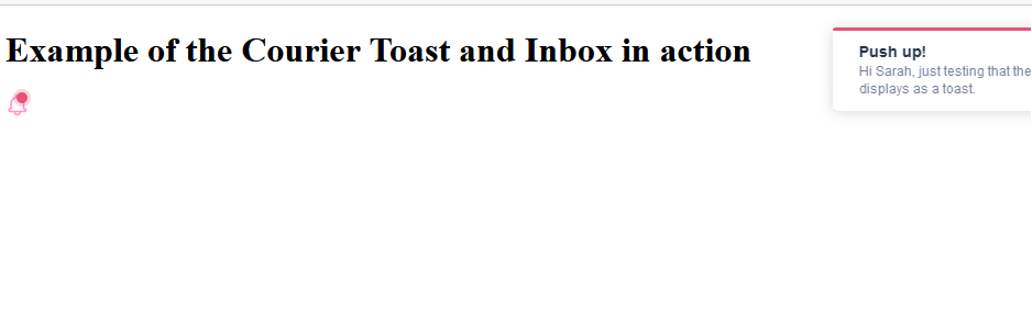 Your toast notification