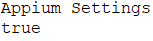 Appium Settings