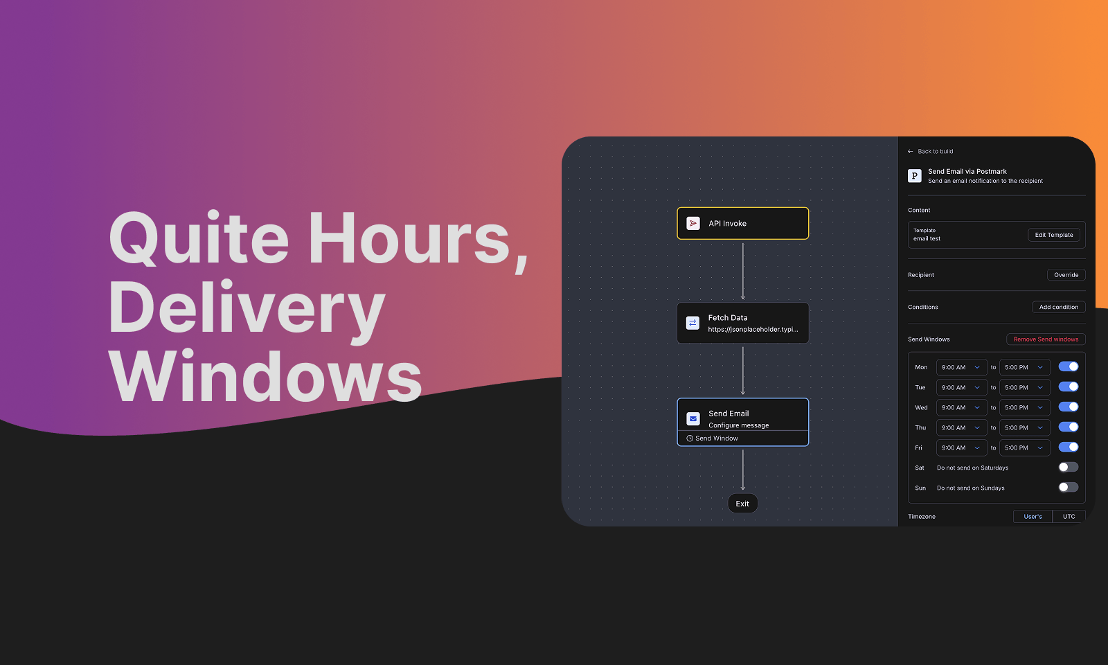 quite hours and delivery windows