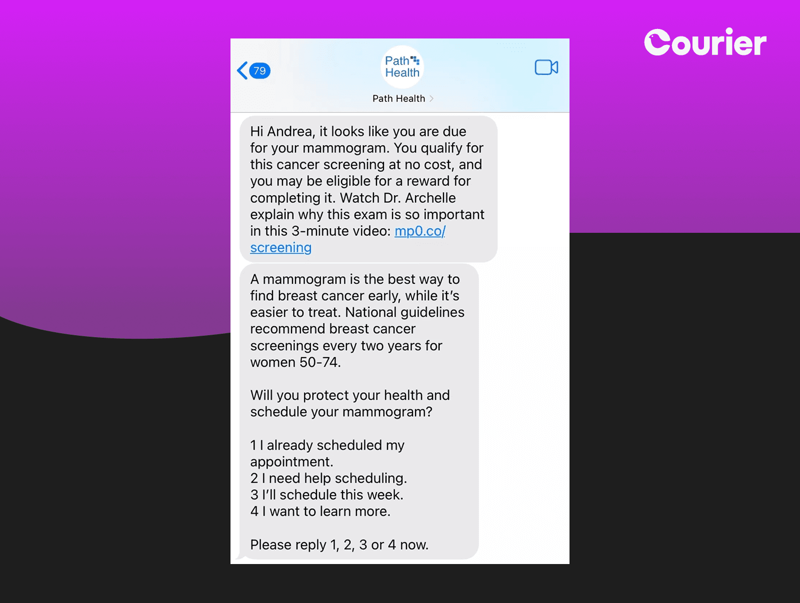 health care sms