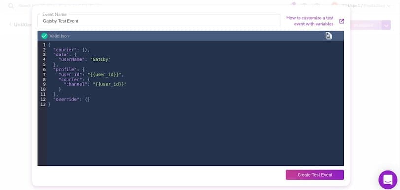 Gatsby Test Notification