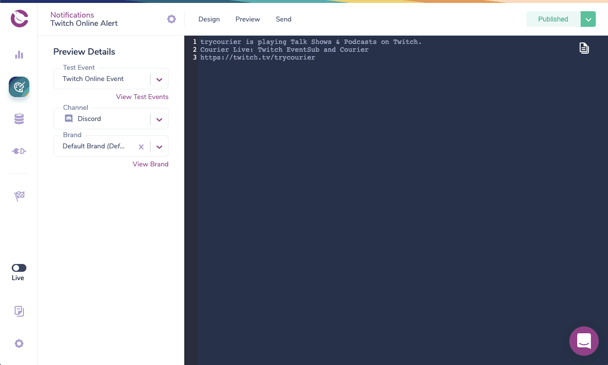 Discord notification preview