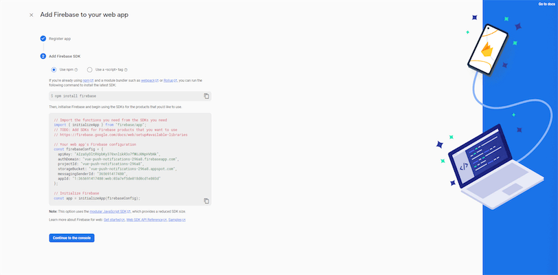 Firebase FCM Integration for Vue Notifications