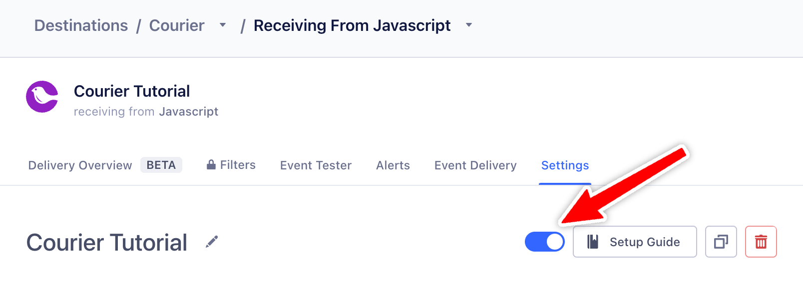 Segment Destination settings