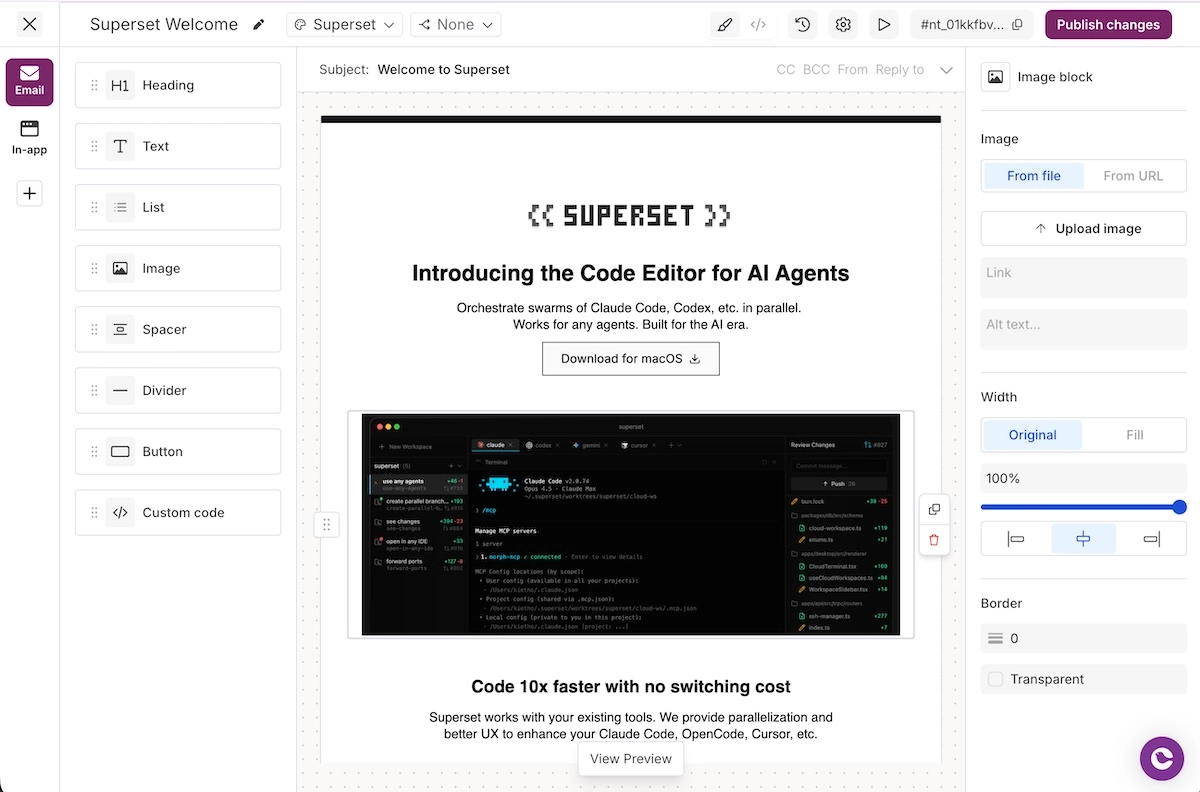 Courier Message Designer - Drag and Drop Builder