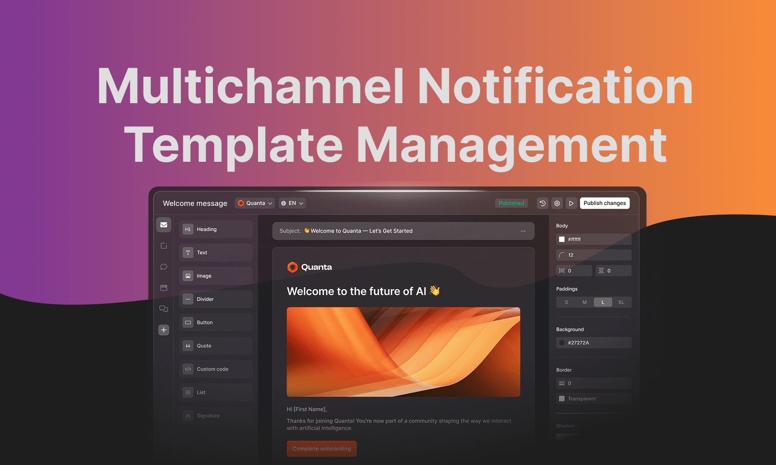 Multichannel Notification Template Management