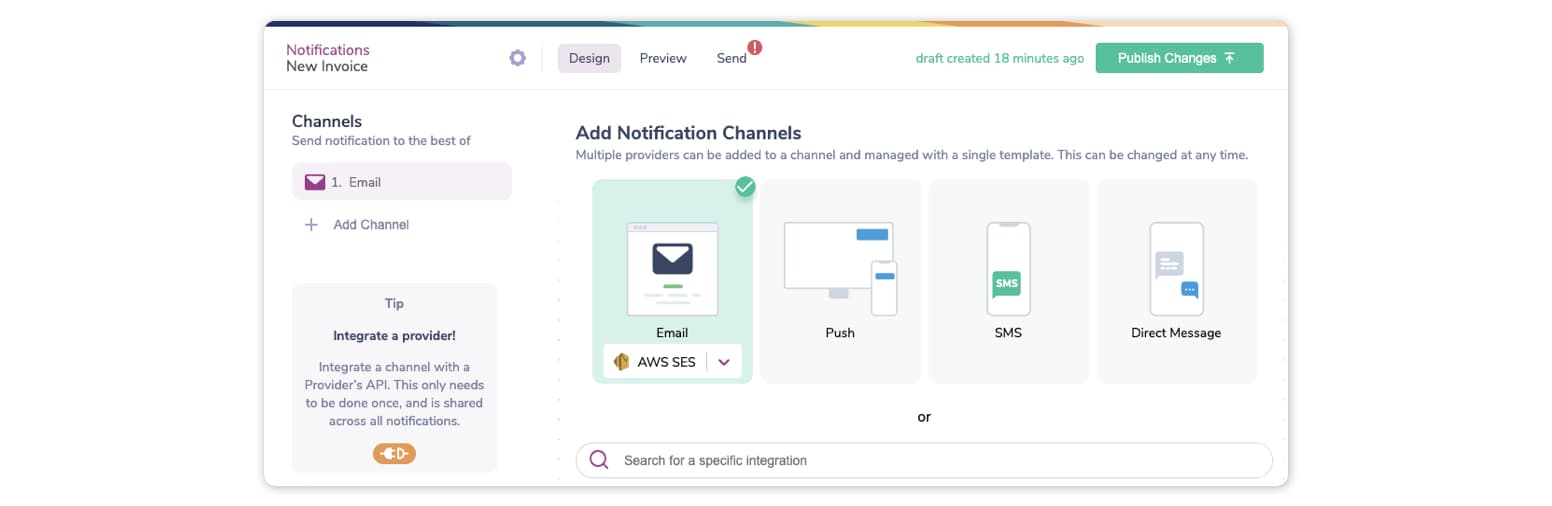 Add email channel to Courier