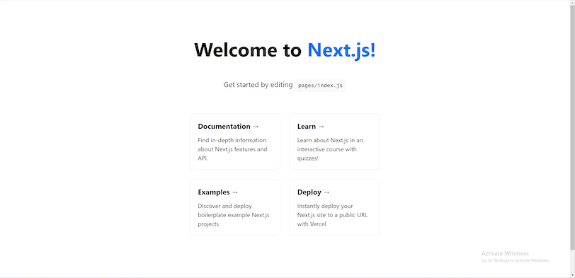 Default Next.js Project