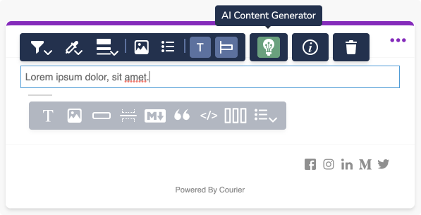 AI content generator bulb