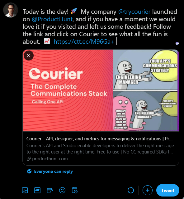 Example Tweet
