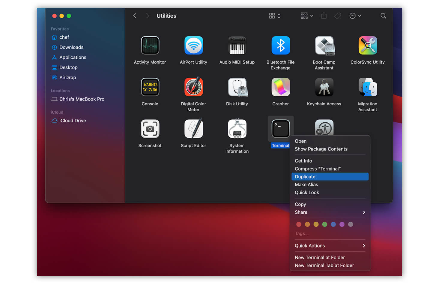 Duplicate your terminal on Apple M1 MacBook