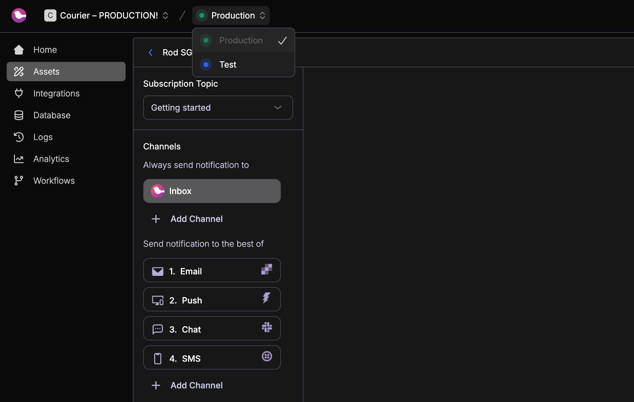 Courier Testing Environment