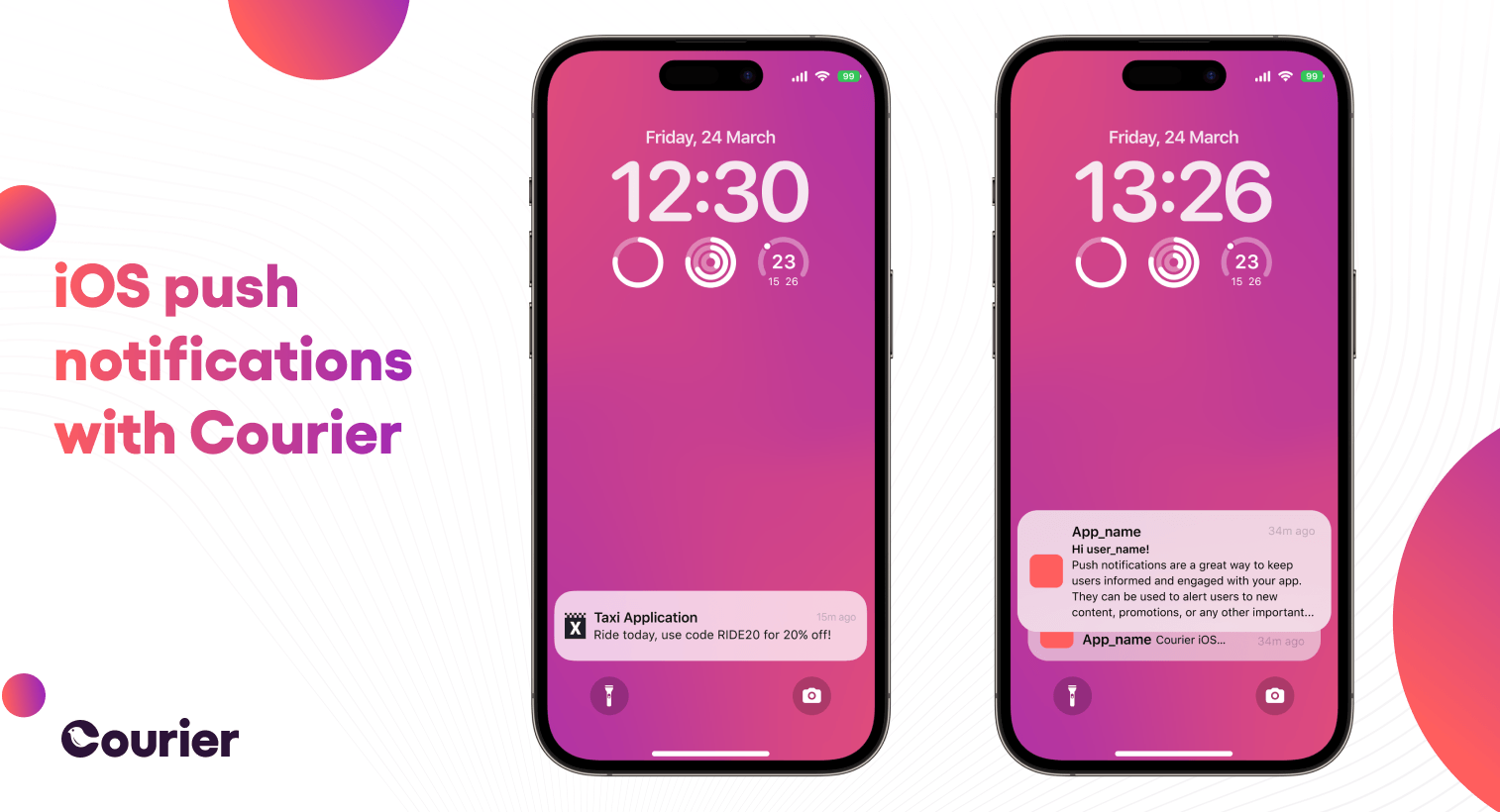 iOS push notifications with Courier