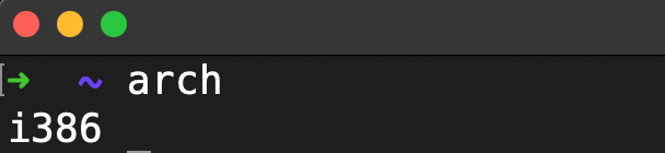 Terminal Arch command