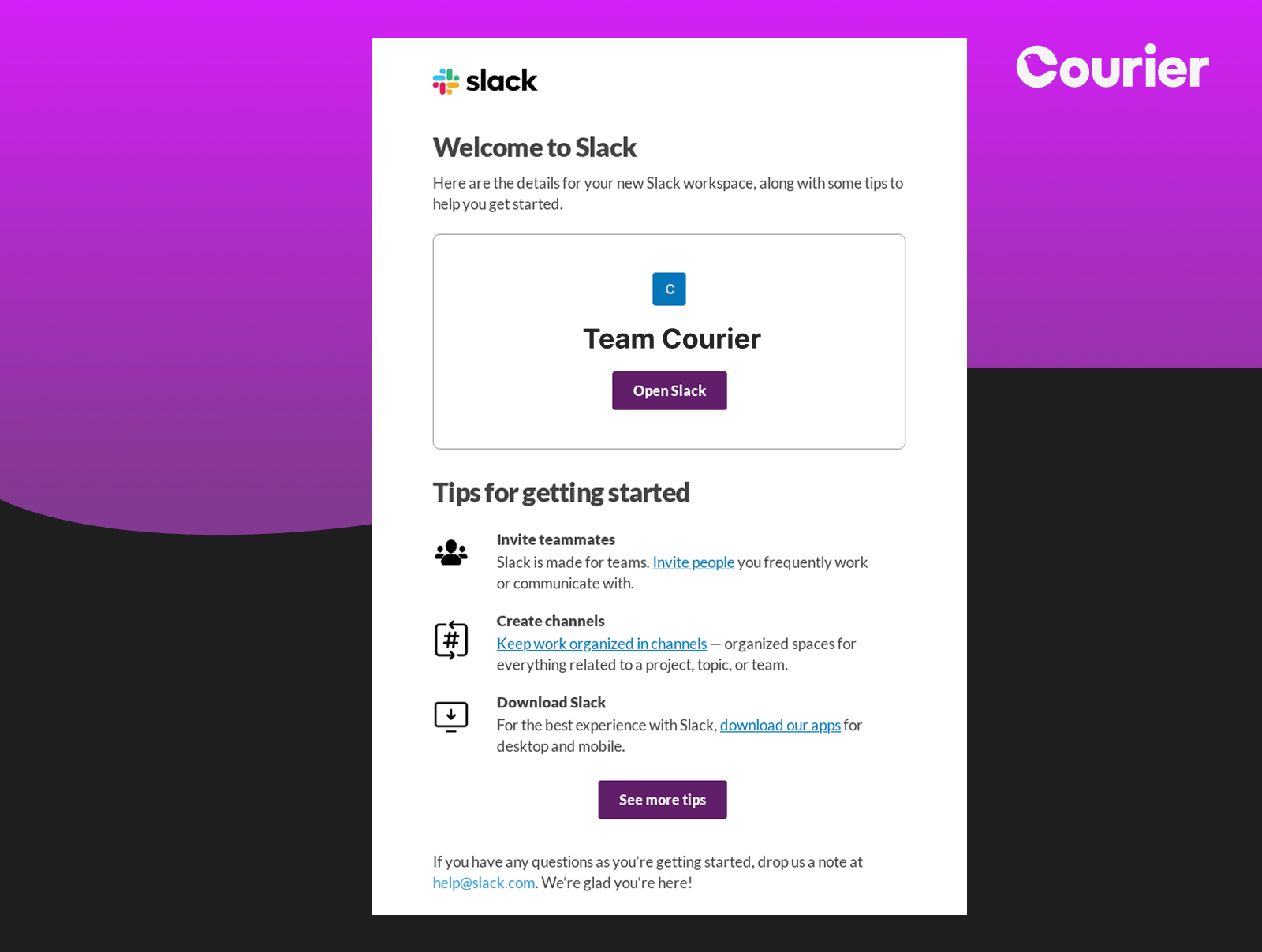 slack onboarding