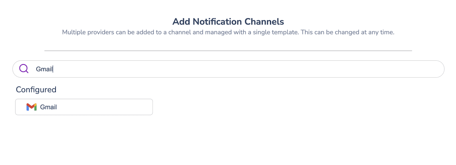Choose Gmail provider in Courier Dashboard