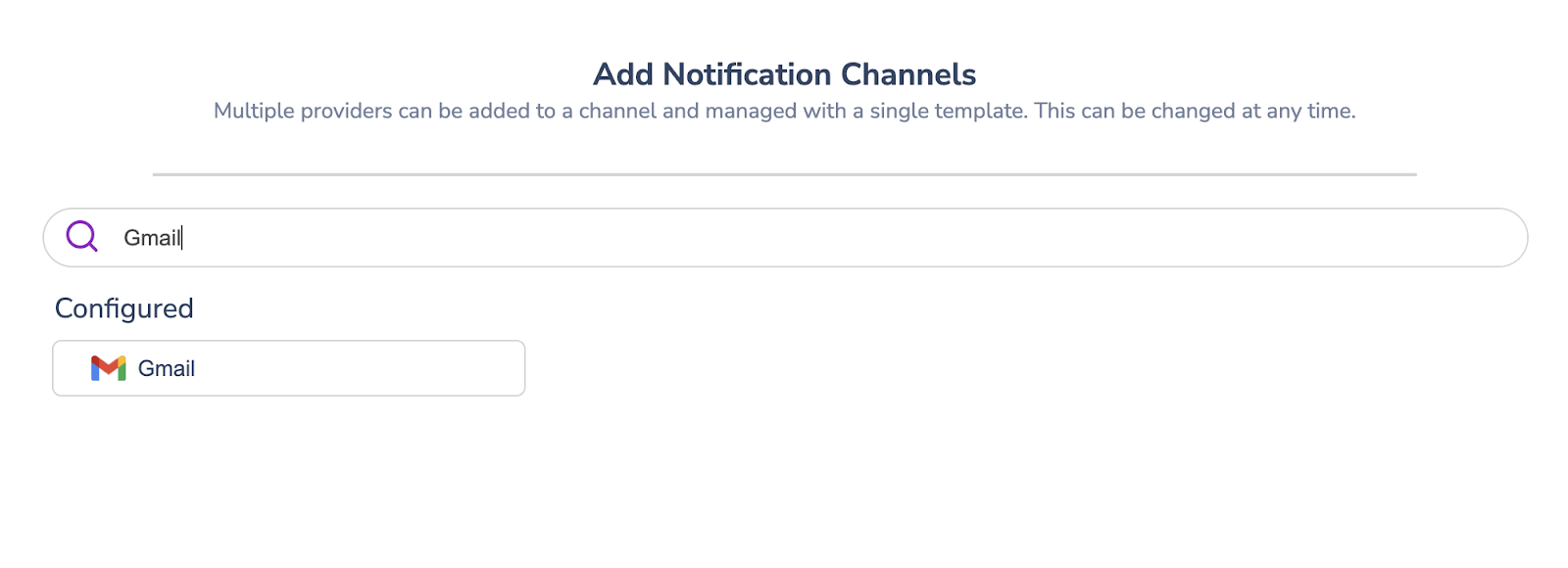 Choose Gmail provider in Courier Dashboard