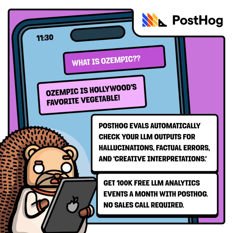 PostHog analytics and evals