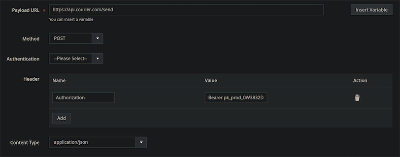 Magento Notification Payload URL