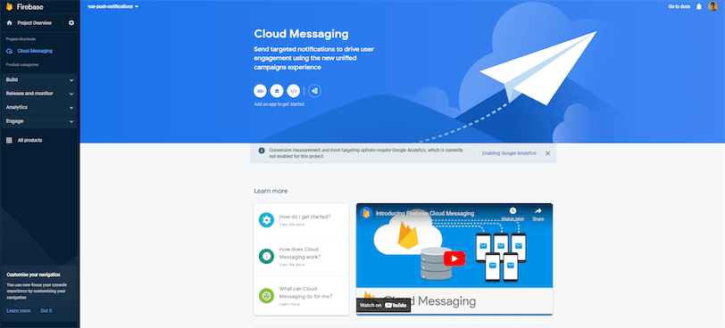 Enable Firebase FCM for Vue Notifications