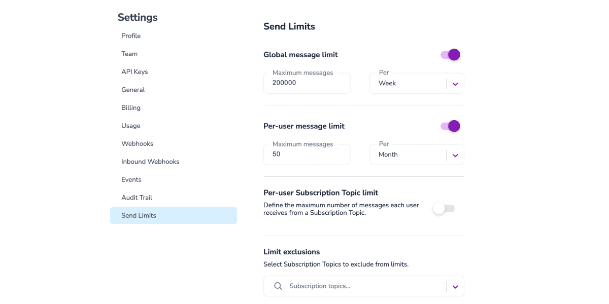 send-limits-settings