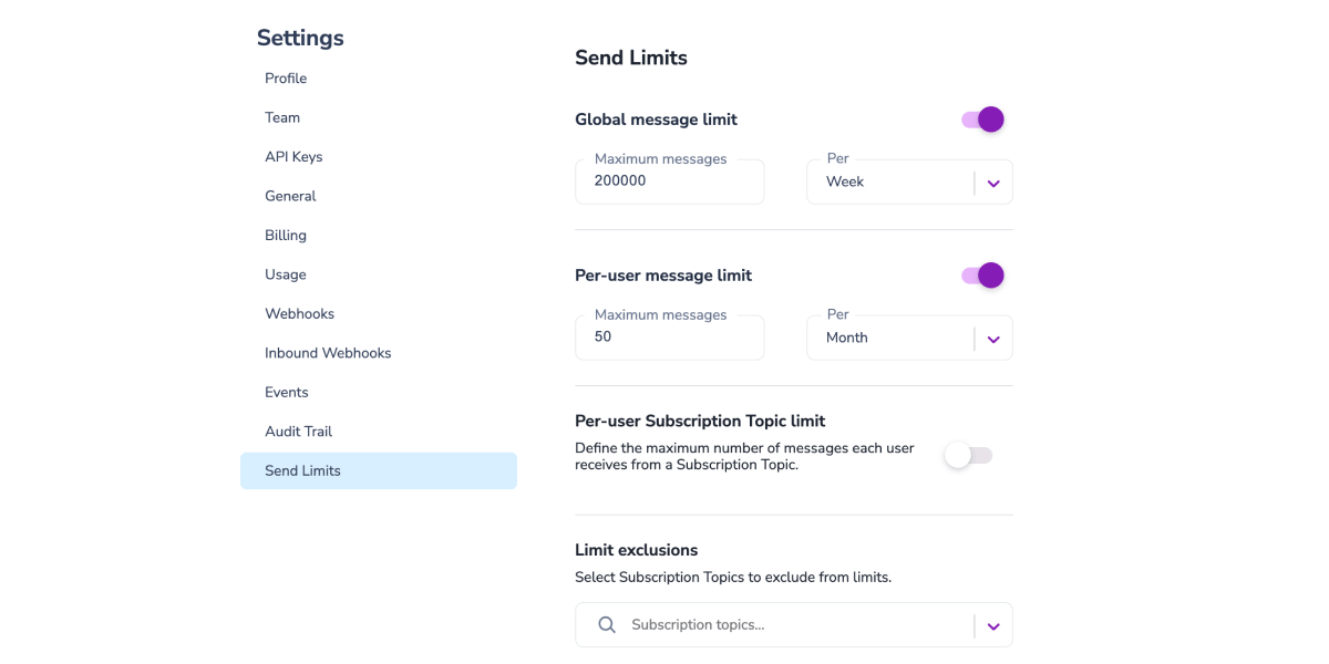 send-limits-settings