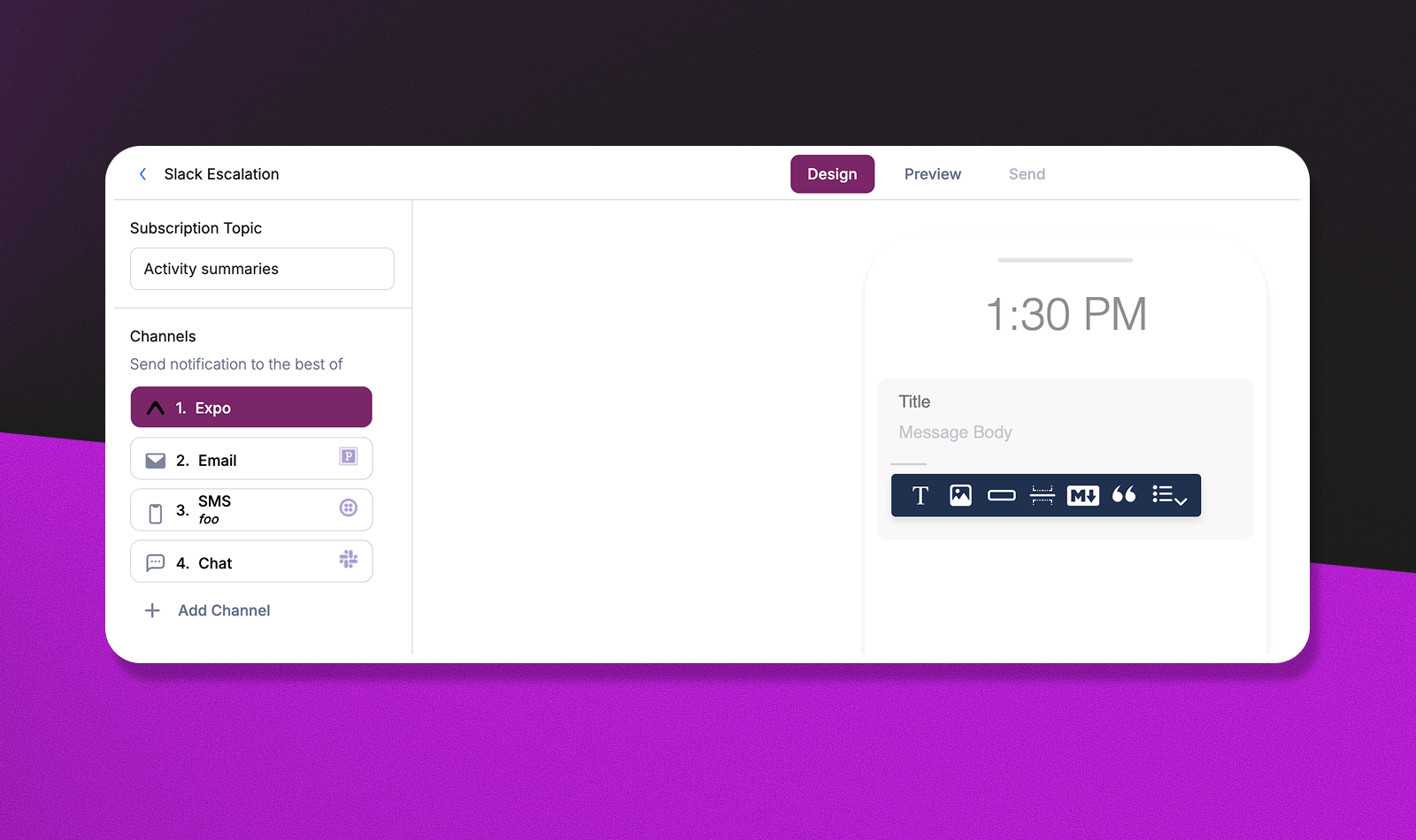 visual channel routing strategy