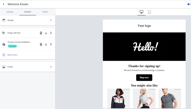 Automizely Template Content Tab