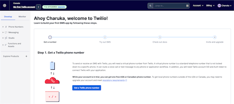 Twilio SMS Setup for Golang