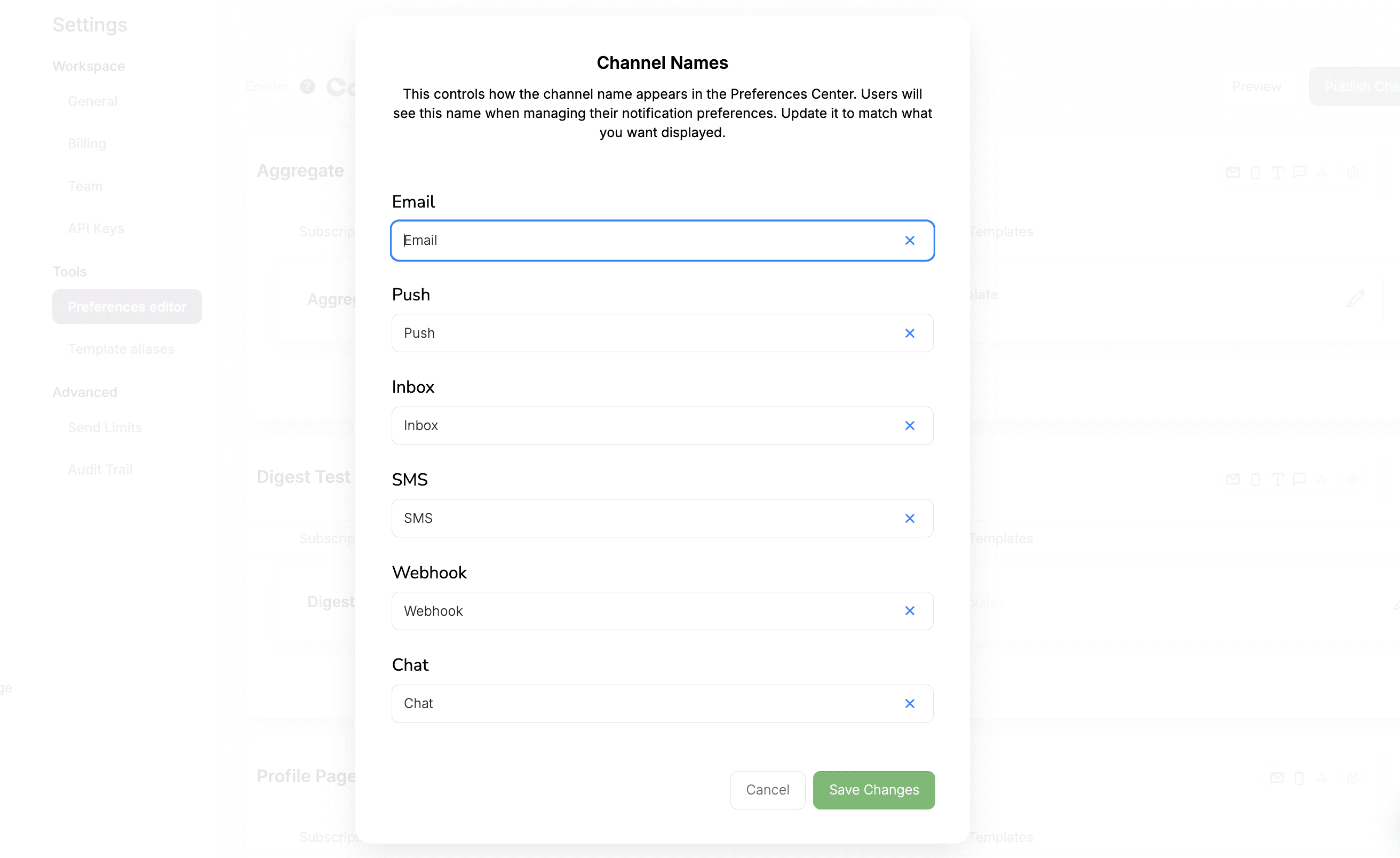 Preferences Channel Alias hero