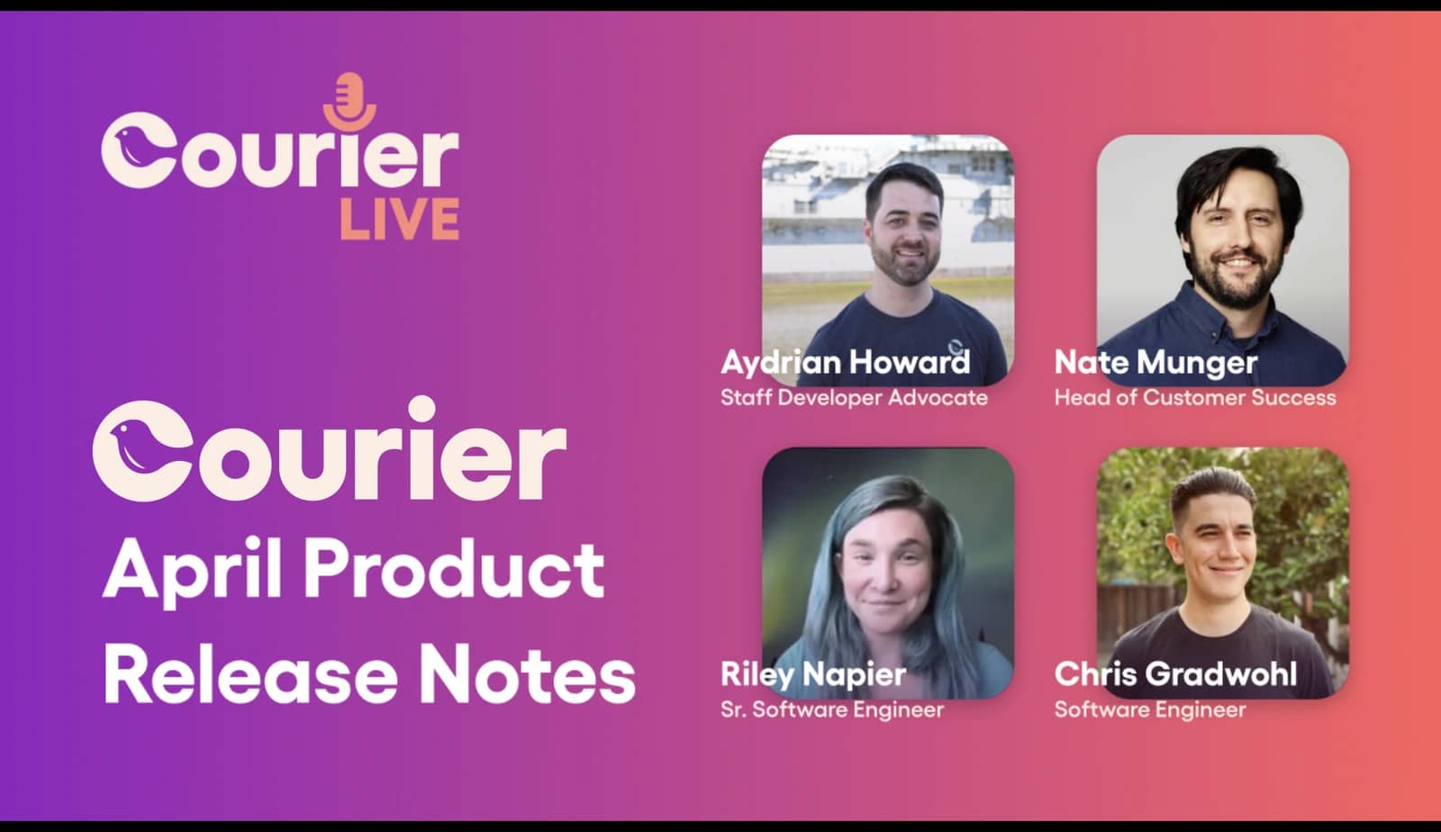 April 2021 Courier Live Release Notes Header