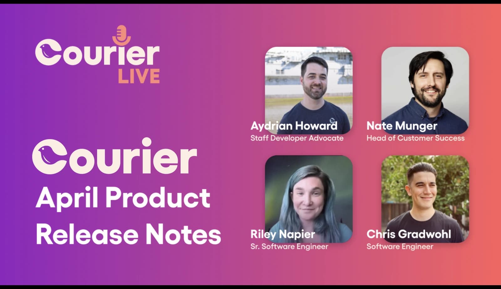 April 2021 Courier Live Release Notes Header