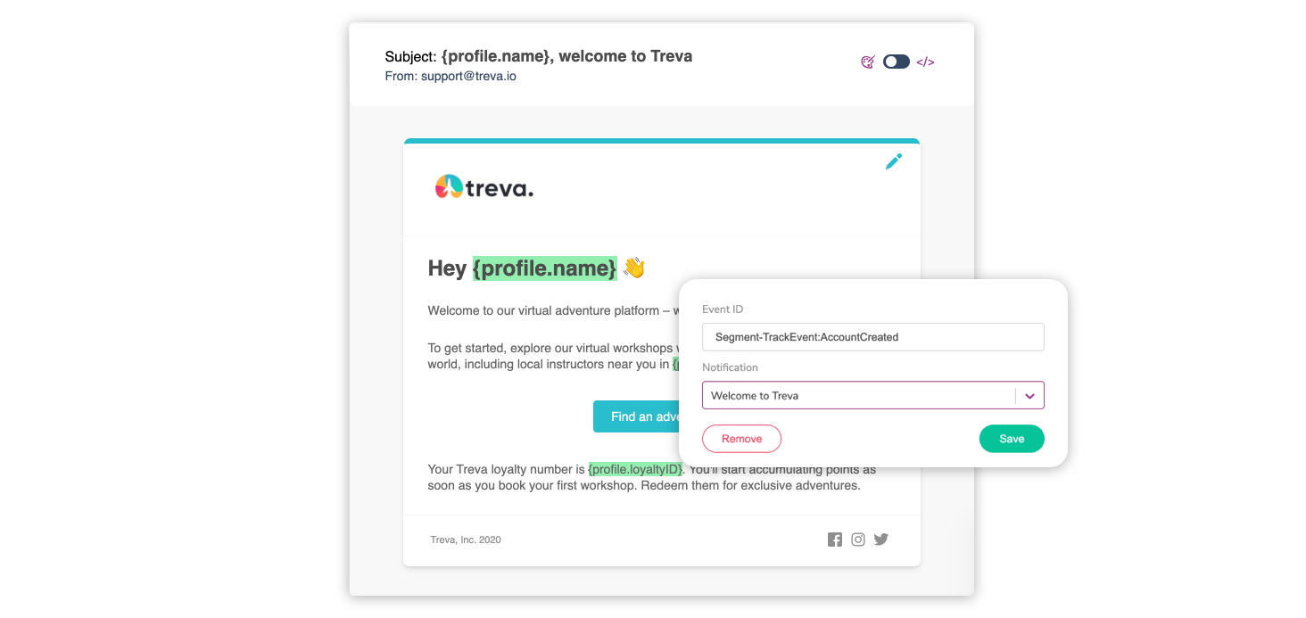 Mapping Segment events to Courier notifications