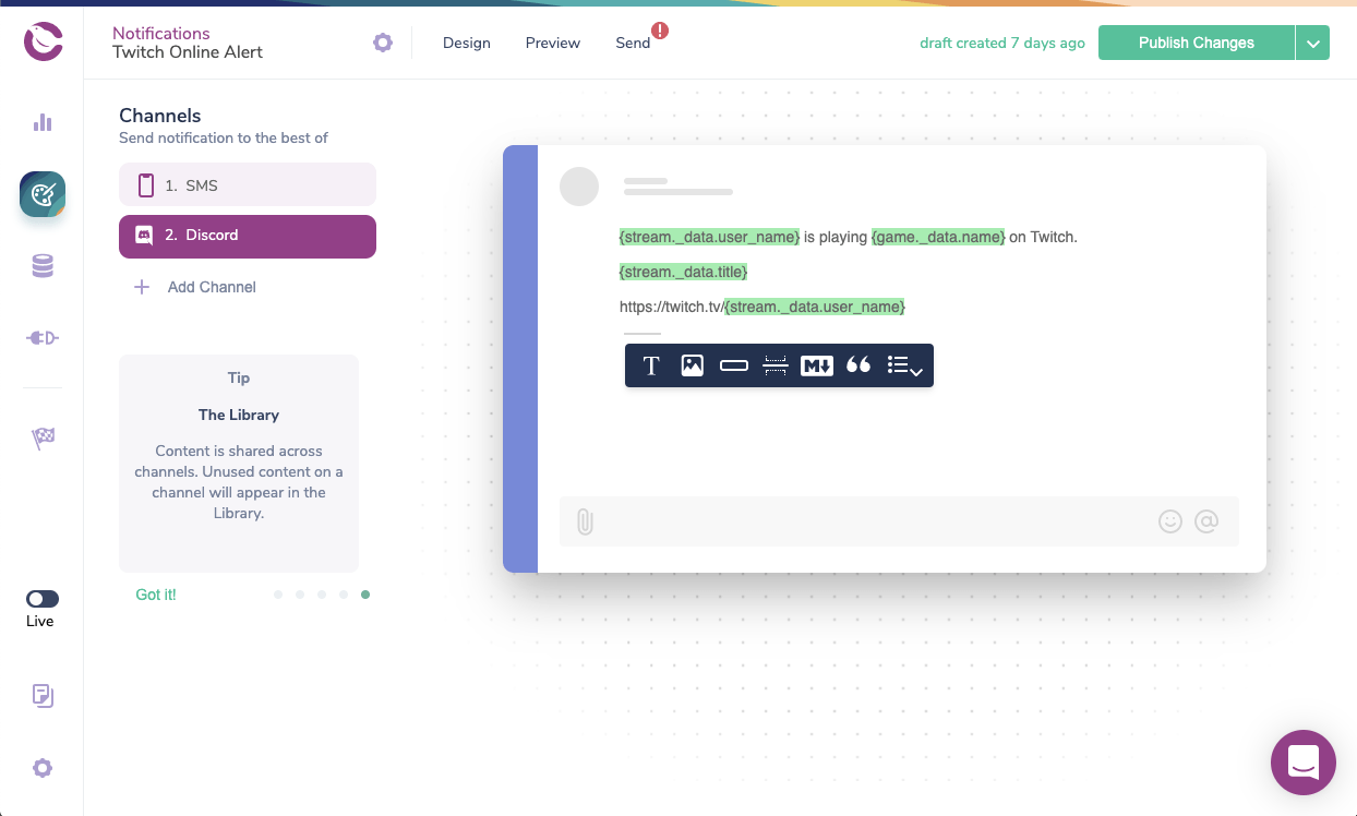 Discord notification