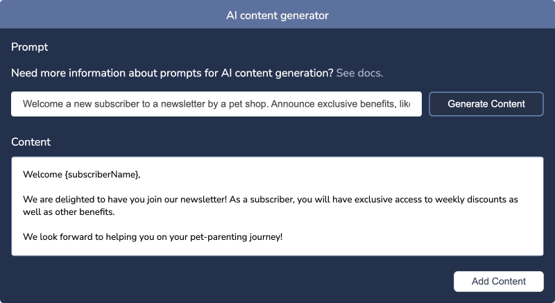 Generated content