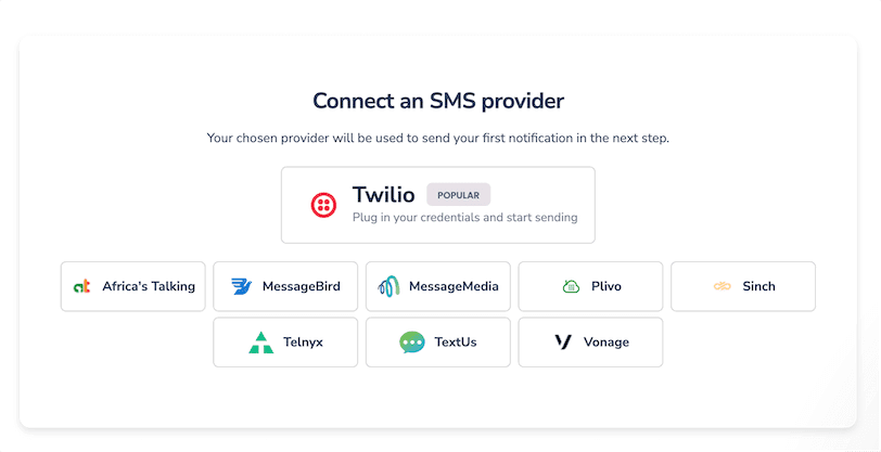 SMS Notification Providers Golang