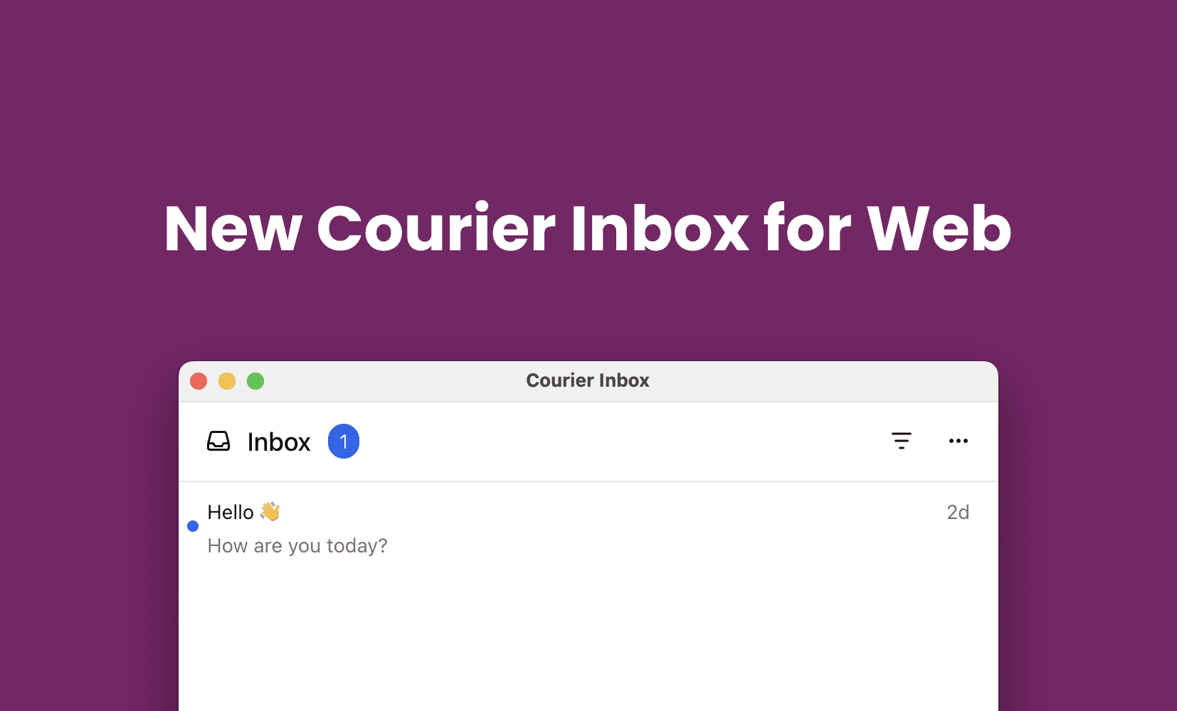 New Courier Inbox For Web