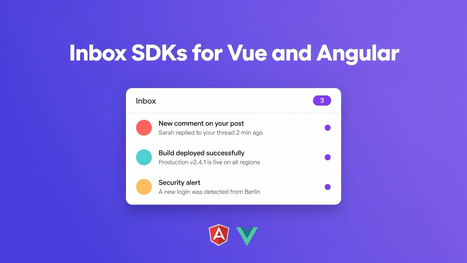 Inbox SDKs for Vue and Angular - blog header