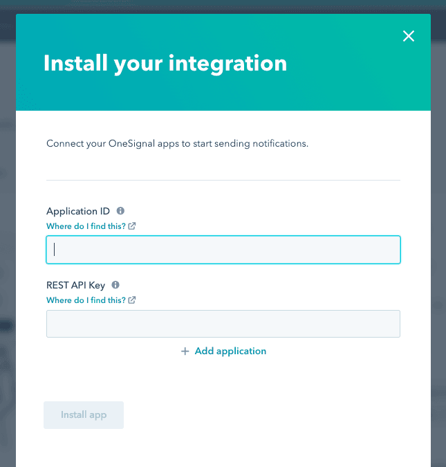 OneSignal Integration for HubSpot