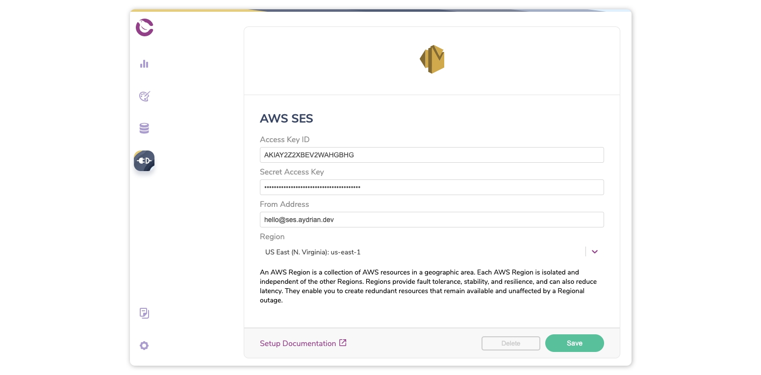 Add AWS SES integration to Courier