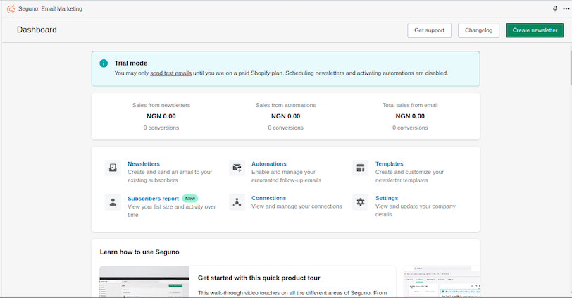 Seguno Email Notifications