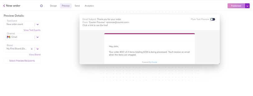Magento Email Notification Preview