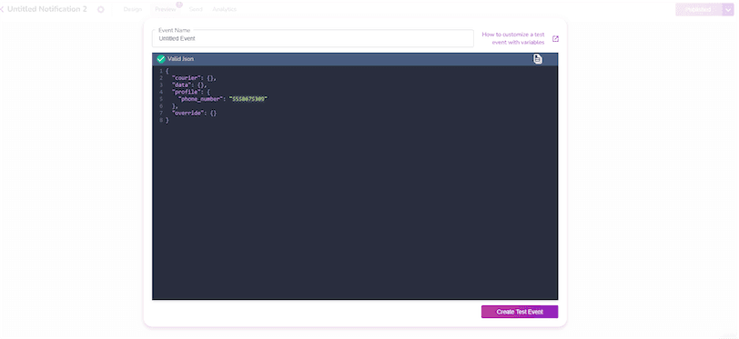 C# Send SMS Test Event