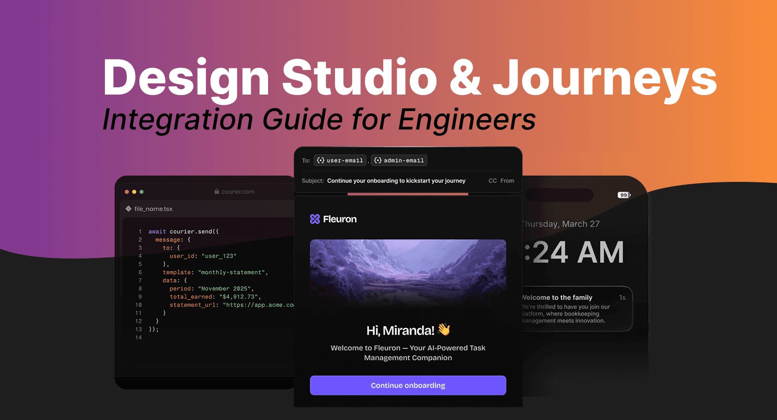 integration guide for engineers to Courier