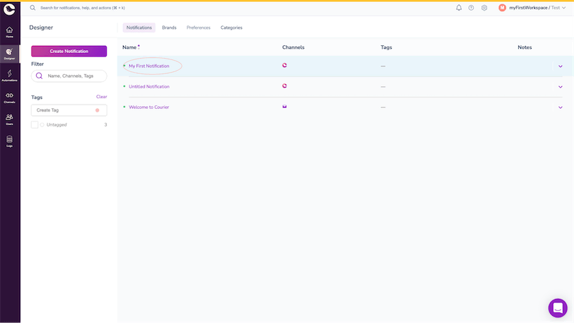 Select React Push Notification