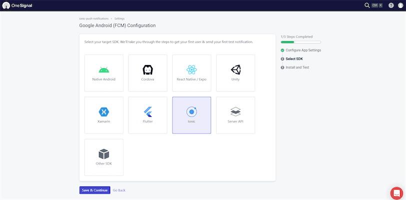OneSignal Ionic SDK