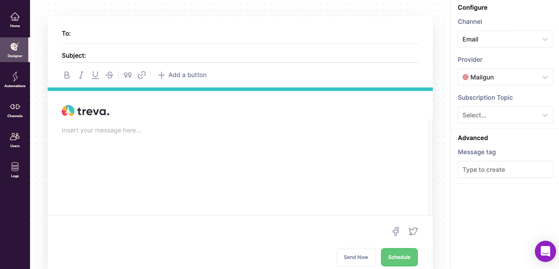 one-time-send-email-designer